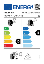 VREDESTEIN COMTRAC 2 WINTER+ 195/70 R15 104R