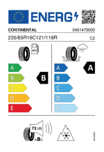 CONTINENTAL 235/65R16C 121/119R VanContact 4Season 10PR