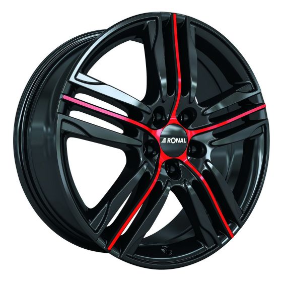 RONAL R57   7.5X18 ET50 108X5 (76  ) JETBLACK-RED SPOKE