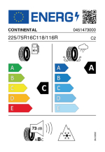 CONTINENTAL 225/75R16CP 118R VanContact Camper 10PR