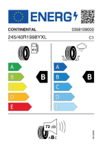 CONTINENTAL 245/40R19 98Y XL PremiumContact 6 SSR *