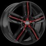 RONAL R57   7.5X18 ET24 108X4 (76  ) JETBLACK-RED SPOKE