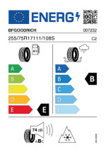 BFGOODRICH LT255/75R17 111/108S TL ALL-TERRAIN T/A KO2 LRC RBL